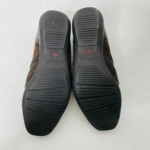 Clarks Every Day Slip On Loafer 9W Active Air Brown Business Leather Suede 60943 - Picture 11 of 11